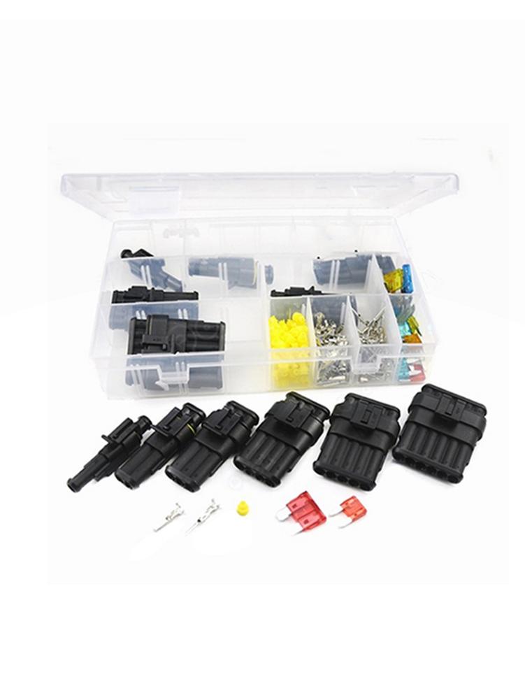 240PCS Wiring Seat Car Waterproof Connector Connector Male Female Pin / Socket Wiring Spring Terminal Set