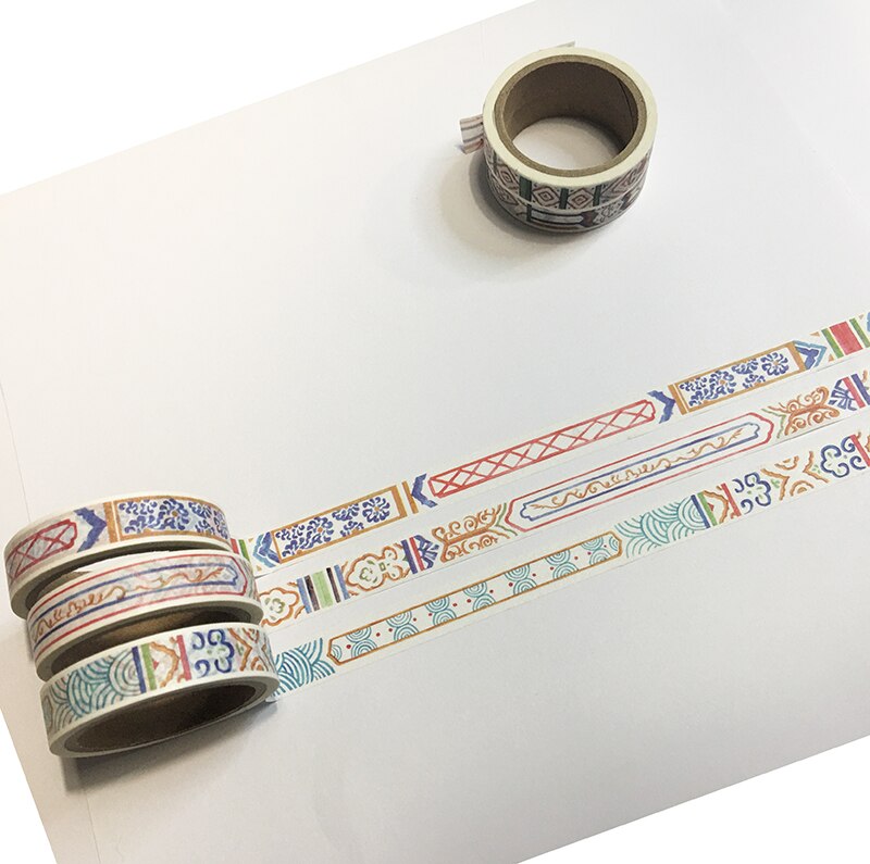 Chinese Symbol Washi Tapes Bullet Journal DIY Middle Age Old Slim Border The Imperial Palace
