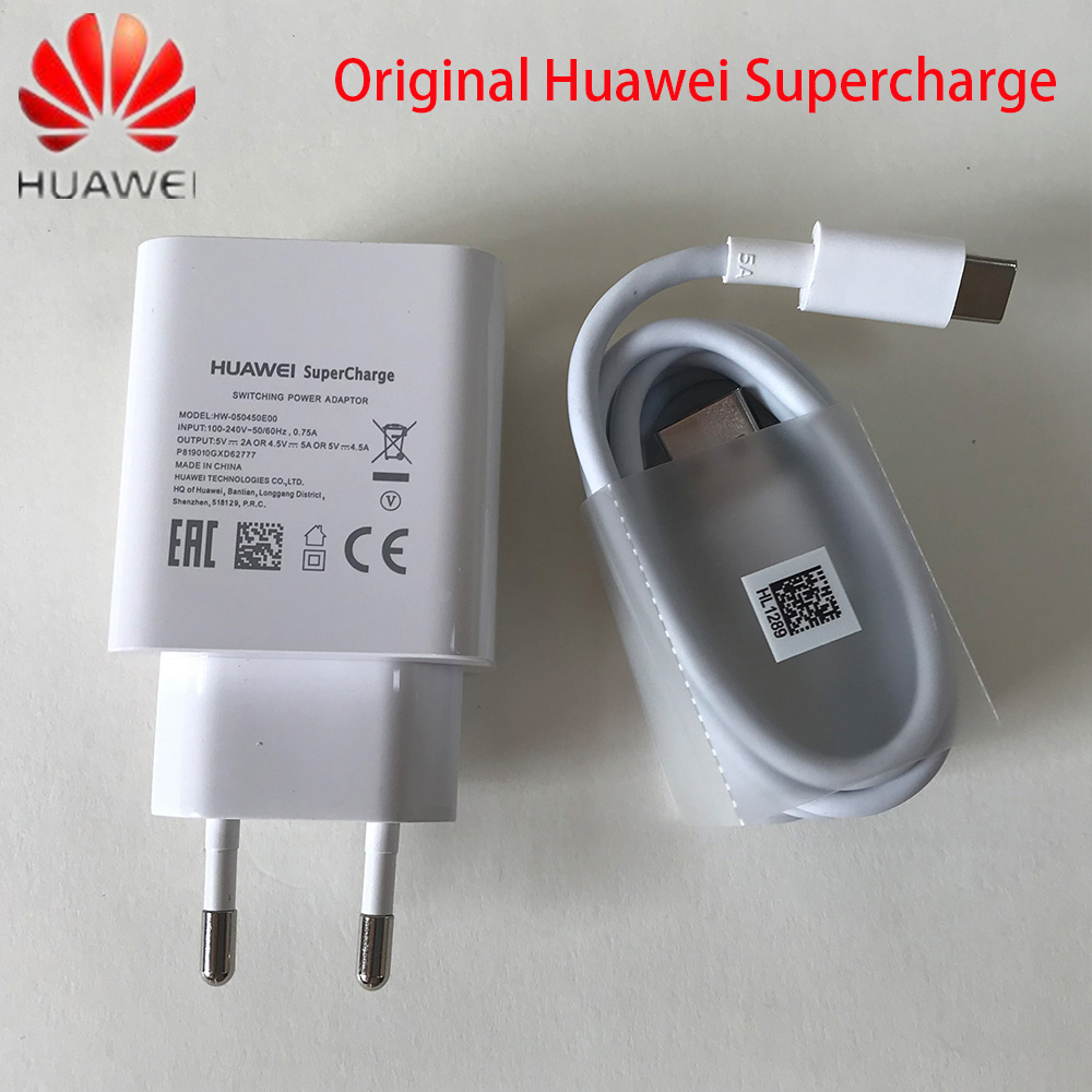 Cavo originale Huawei Supercharge compagno 9 10 20 P10 più P20 pro Honor 20 V20 caricabatterie rapido super 4.5V5A tipo-c USB 3.0 tipo C