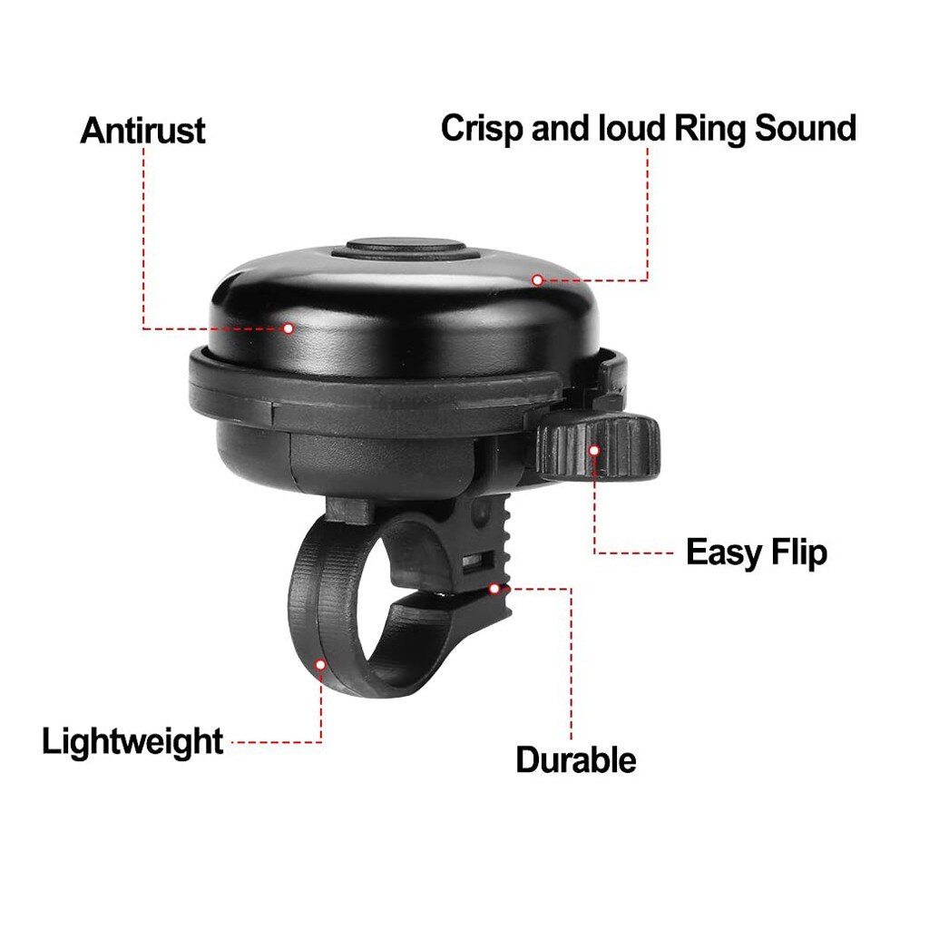 Right Hand Bicycle Bike Bell Aluminum Loud Crisp Clear Sound Adults Kids Ringer Outdoor Clear Sound Loud Replacement Right Hand
