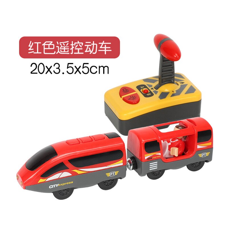 Remote Control Multiple Units CRH EMU Electric Train Toys truck Set Kid fit for brand wooden track suit children: Colorful