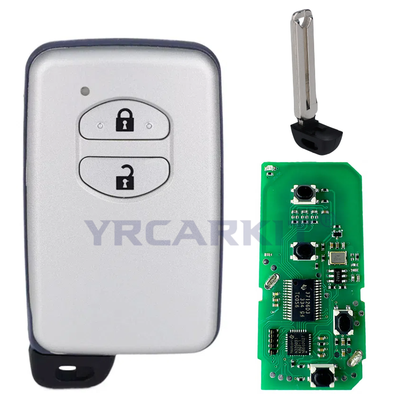 Llave remota inteligente para coche, para Toyota Land Cruiser Prado Camry Crown Aurion LC200 A433 F433, llave inteligente para coche, Chip 4D, 433Mhz: Negro / 5 Botones