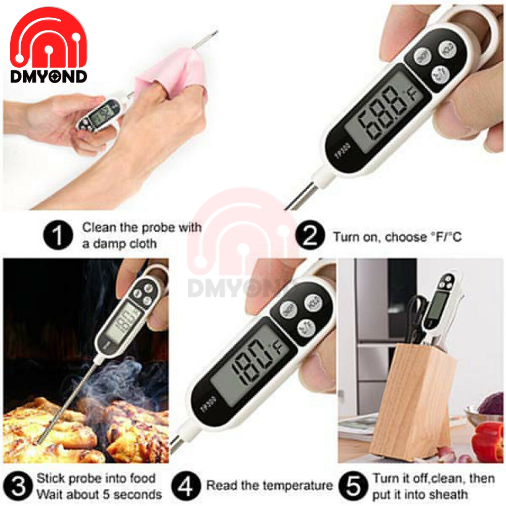 Therye.com-Therye.com de cuisine numérique TP300, sonde alimentaire, outils de four électronique, cuisson de la viande, de l'eau, du lait, du barbecue, 40%