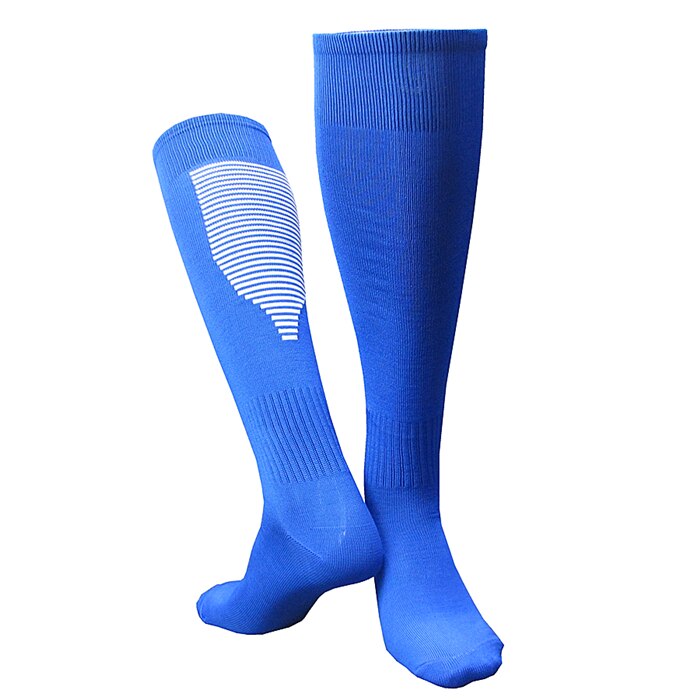 Summer Men Women Adult Thin Sport Volleyball Rugby Soccer Football Socks Above Knee High Long Stockings Leggings Breathable: CDP512 blue