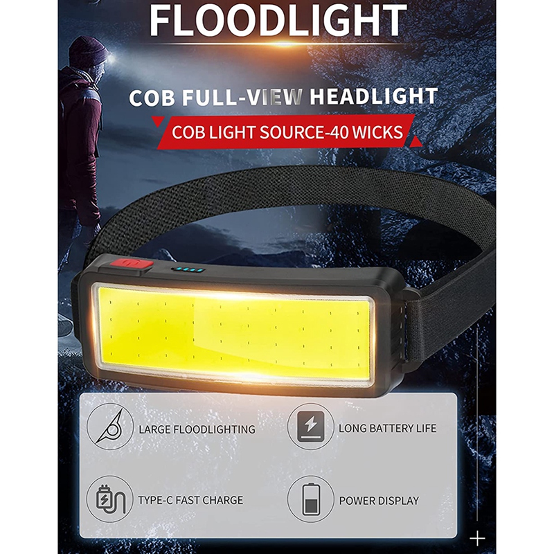 LED Scheinwerfer Taschenlampe 2000 Lumen USB Aufladbare Kolben Flutlicht Leichte, Wasserdichte Scheinwerfer-Arbeit Licht