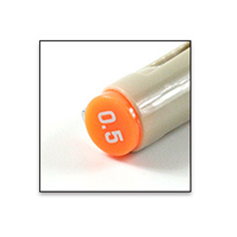 1pcs Colors Micron Line Fineliner Drawing Pen Set 05mm Fine Point Pen Waterproof Technical Pens Markers Sketching Artist Manga: Orange