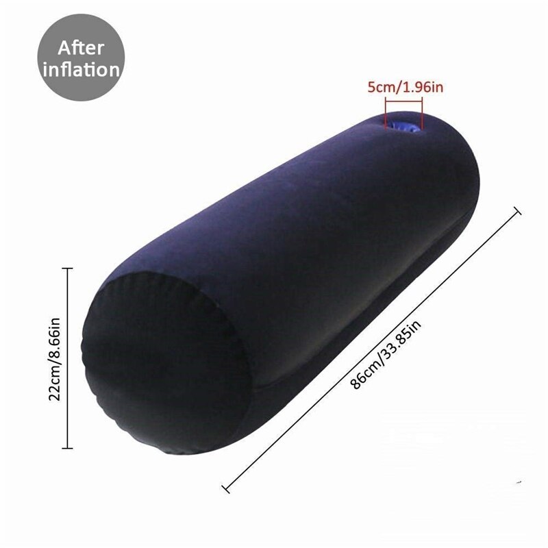 Multifunctionele Opblaasbare Lange Body Kussen Lumbale Been Yoga Kussen Reizen Posities Ondersteuning Luchtkussen Met Plastic Handpomp