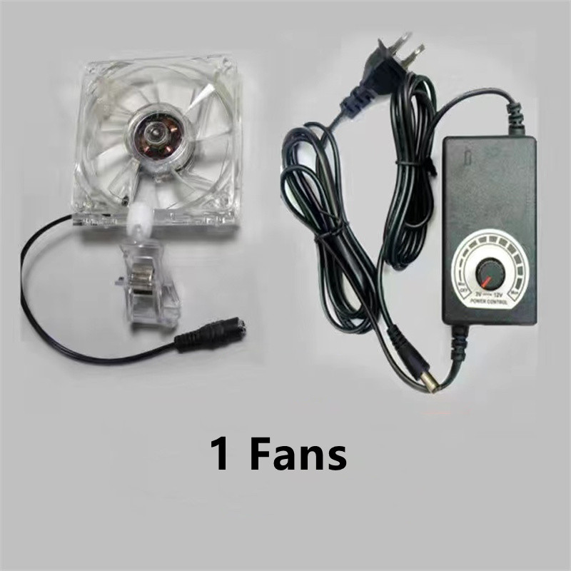 Aquarium Fish Tank Cooling Fan System Chiller Control Reduce Water Temperature 1/2/3/4 Fans Set Cooler Marine aquarium cooler: WHITE