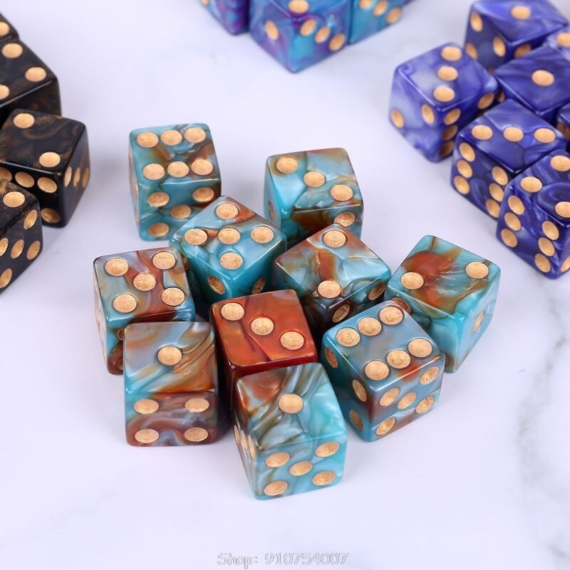 10pcs/set Number 16 Square Polyhedral Dices Beads Number Dials Desktop Table Board Games O28 20