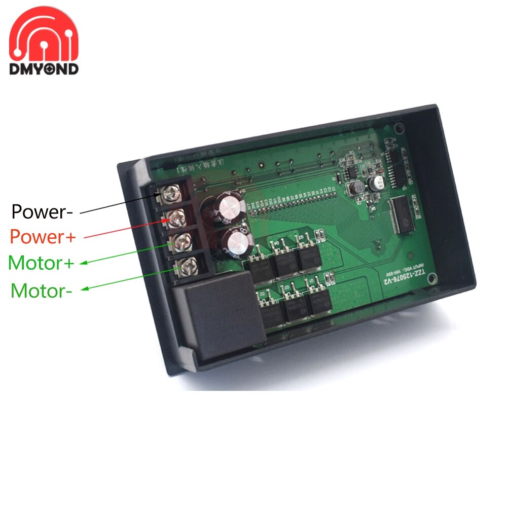DC10-55V Digital Multifunctional Integrated DC Motor Speed Controller with Programmable Intelligent Timing Forward Rotation 12V
