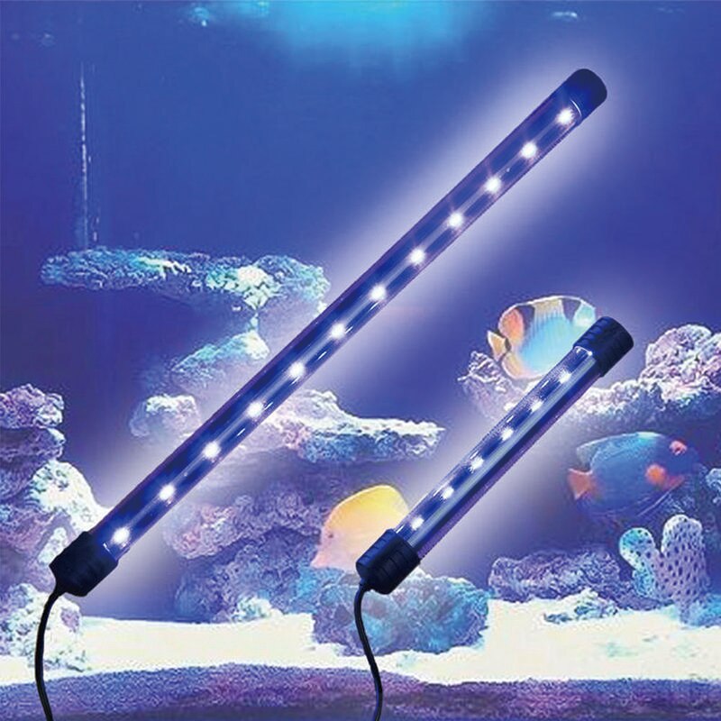 Luz LED redonda T4LED para acuario, lámpara de paisajismo, cuentas de iluminación, luz fluorescente de buceo, enchufe europeo, 5730