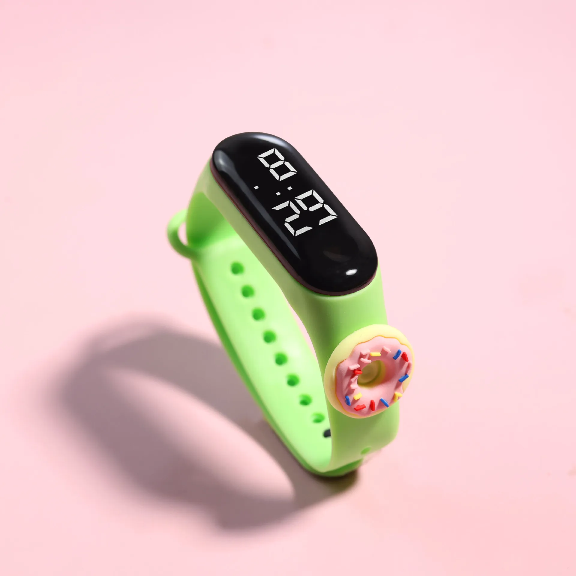 Reloj Digital de para niños, relojes deportivos de silicona, relojes electrónicos para niñas, reloj de pulsera Led de dibujos animados para niños: Rosa