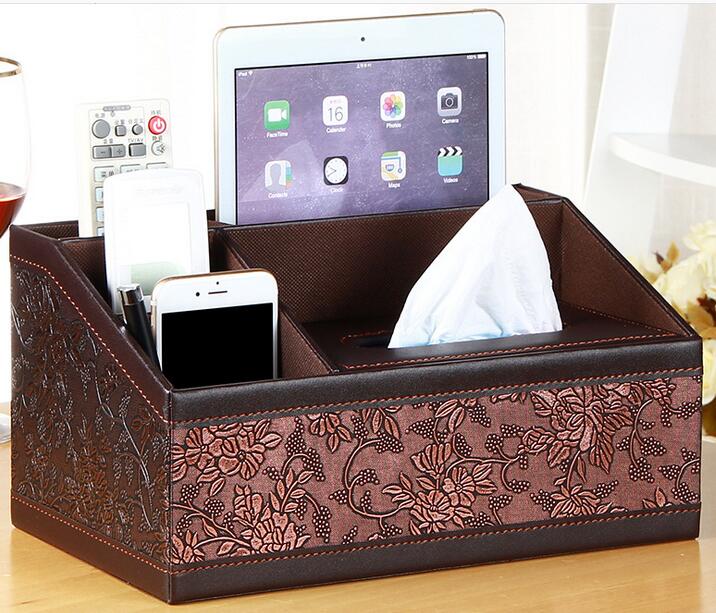 Multifunctional Desk Organizer Pad Notebook File Box Holder-Business Card/Pen/Pencil/Mobile Phone/Stationery Storage Organizer: Vintage pattern