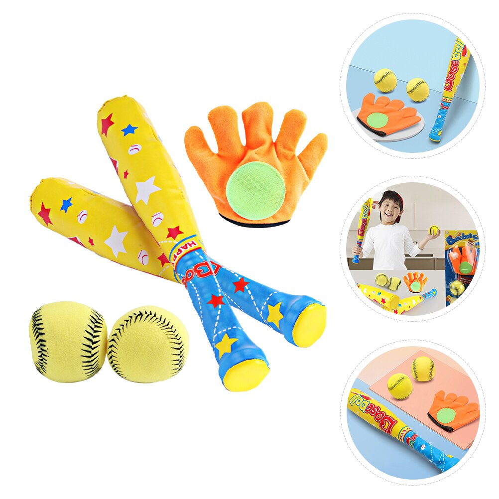 1 Set Parent-Child Funny Outdoor Baseball Catch Bat And Balls for Boys Kids: Default Title