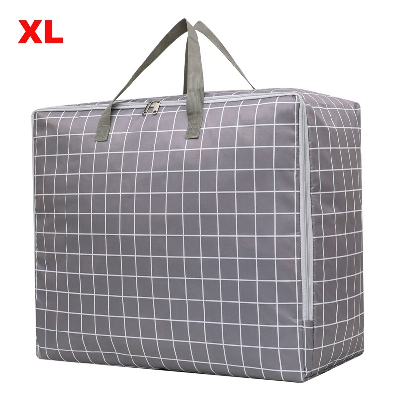 Bolsa de equipaje impermeable, plegable, lavable a máquina, bolsas de almacenamiento de ropa de viaje con cremallera, bolso grande de viaje, bolsa de lona de portátil: Gray XL