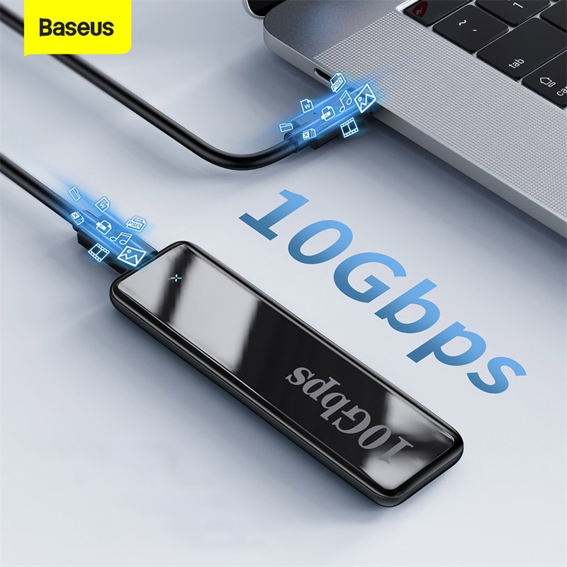 Baseus M2 SSD Case NVME SSD Enclosure SATA To USB Type C 3.1 SSD Disk Case 10Gbps M.2 NGFF SATA M/B Key External Hard Drive Box