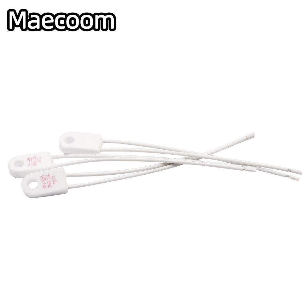 2 pieces 3d printer parts rh /tf 125 degrees celsius 15a 250v temperature fuse thermal links over temperature protector for voron
