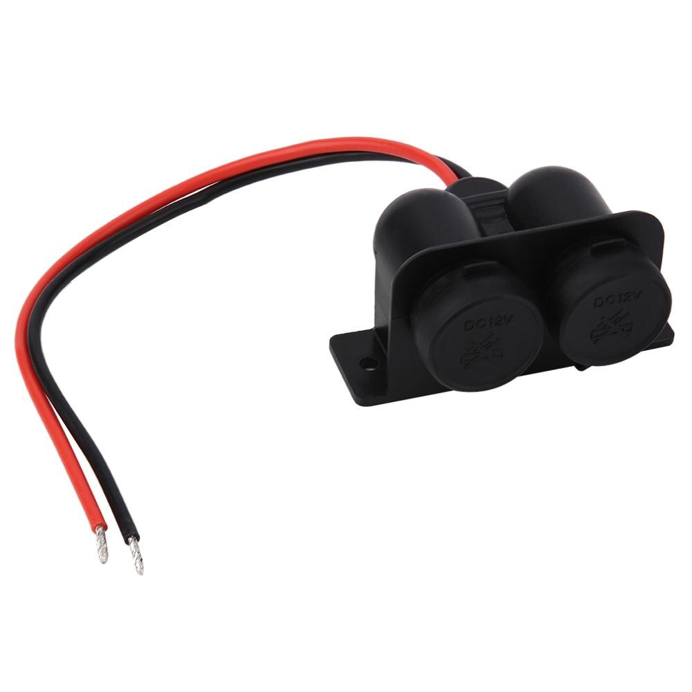 12V Vehicles Charger Auto Accessory Double Ports Waterproof Motorcycle Car Cigarette Lighter Power Socket