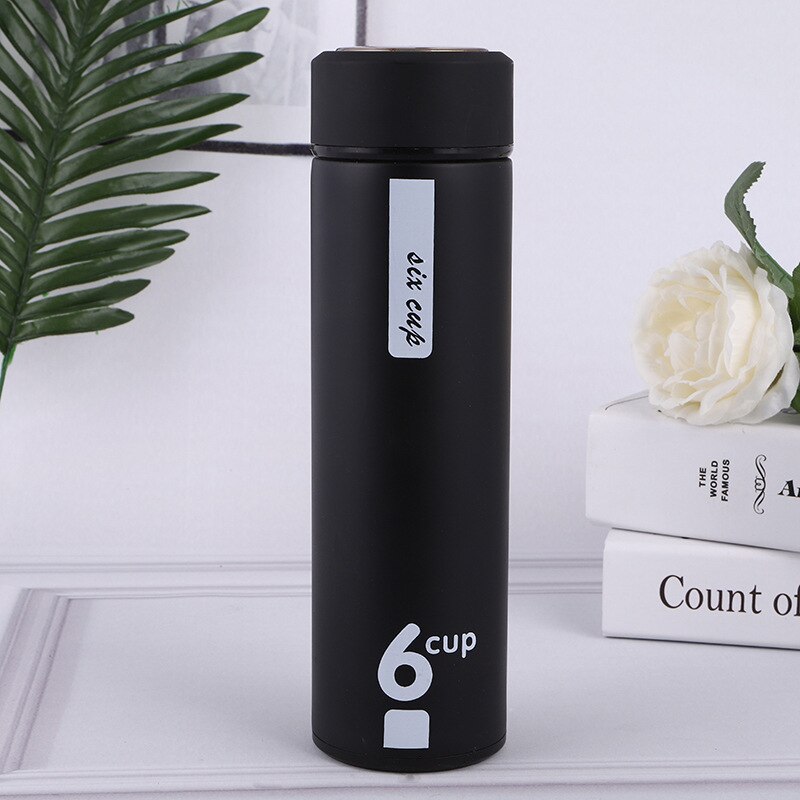 Double Wall Stainless Steel Vacuum Flasks 500ml Thermos Cup Coffee Tea Milk Travel Mug Thermo Bottle Thermocup: black