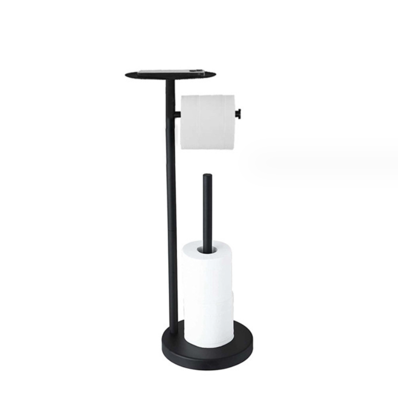 Toalettrullholder gulv toalettrullholder villa gulv oppbevaringsholder hullfri papirhåndkleholder: Lilla