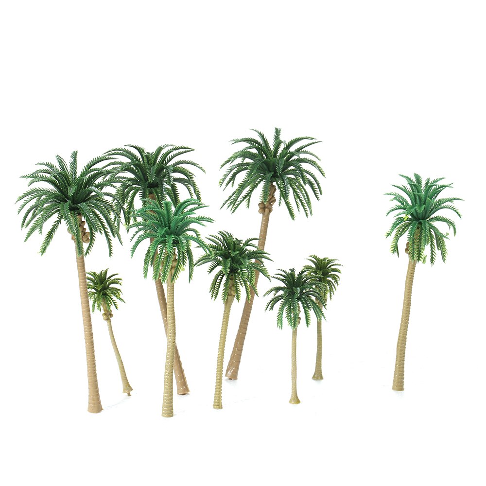 15 stk layout regnskov plast palme mini landskab layout model tog kokos regnskov hjem have dekoration