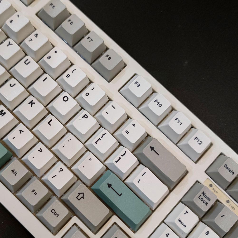 126/134 Keys/set 9009 Retro Gray White Keycaps PBT Dye Sublimation Key Caps For MX Switch Mechanical Keyboard QX XDA Profile ISO