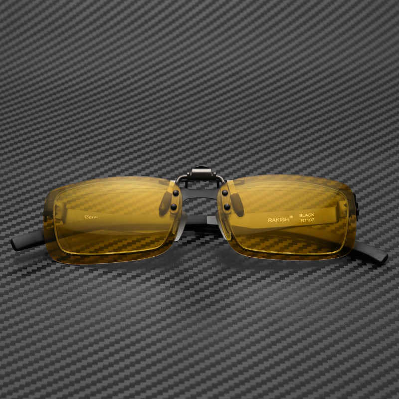 Brand yellow night vision glasses Clip-on polarized Ultralight UV400 driver anti glare glasses #CG9101TY