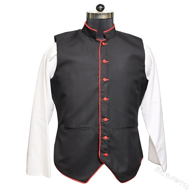 Steampunk vintage tabard vest doublet larp ridder kostume middelaldervest jerkin keltisk pirat outfit snørebånd til mænd voksen