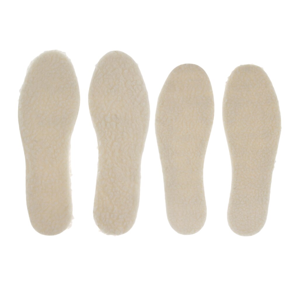 2 Pairs Fleece Warm Shoe Insoles Winter Thermal Boot Inserts Pads Kids Adult