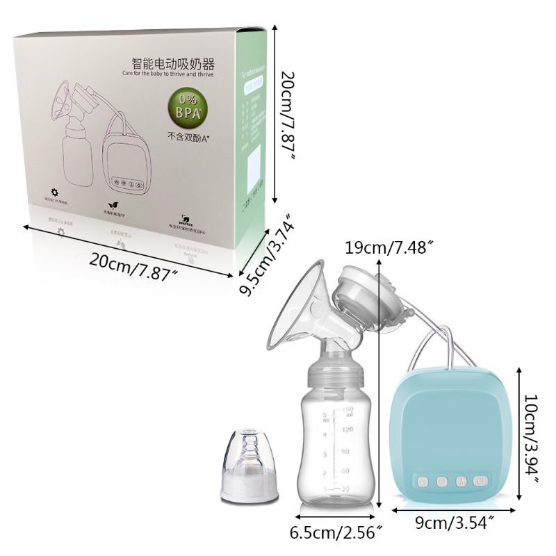 Electric Breast Pump Automatic Milker with Baby Bottle Maternal Nipple Suction Milk Extractor USB Chargable