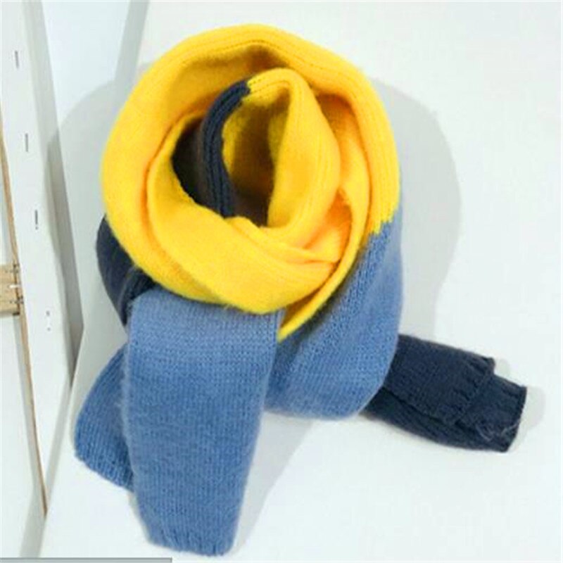 Han Guodong deur naar de kleur matching geometrische breien sjaal kinderen jongens kraag winter meisje lange kraag in de y66: Y66-Further blue