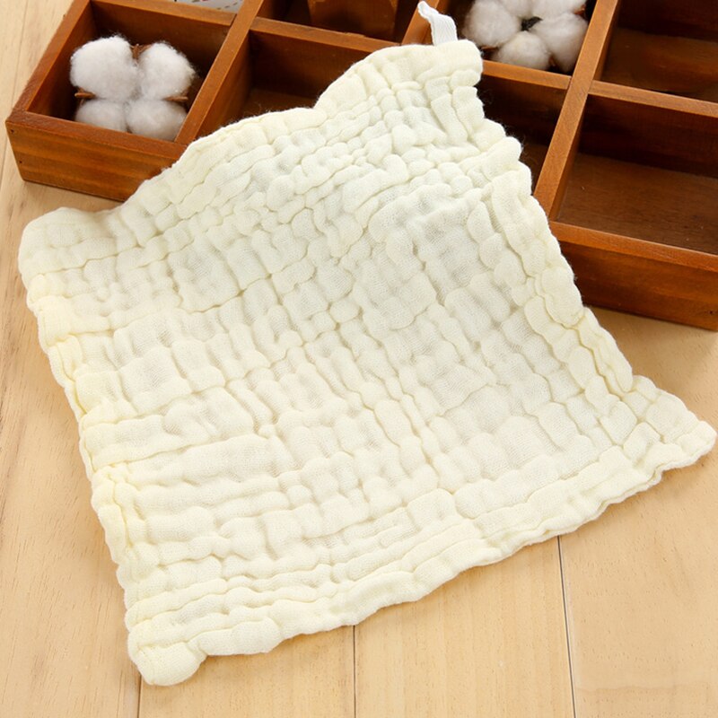 Small Towel 25*25cm Soft Cotton Hand Towel for Adults and Children Handkerchief Quick-Dry Bathroom Solid Color Face Towel: Light Yellow