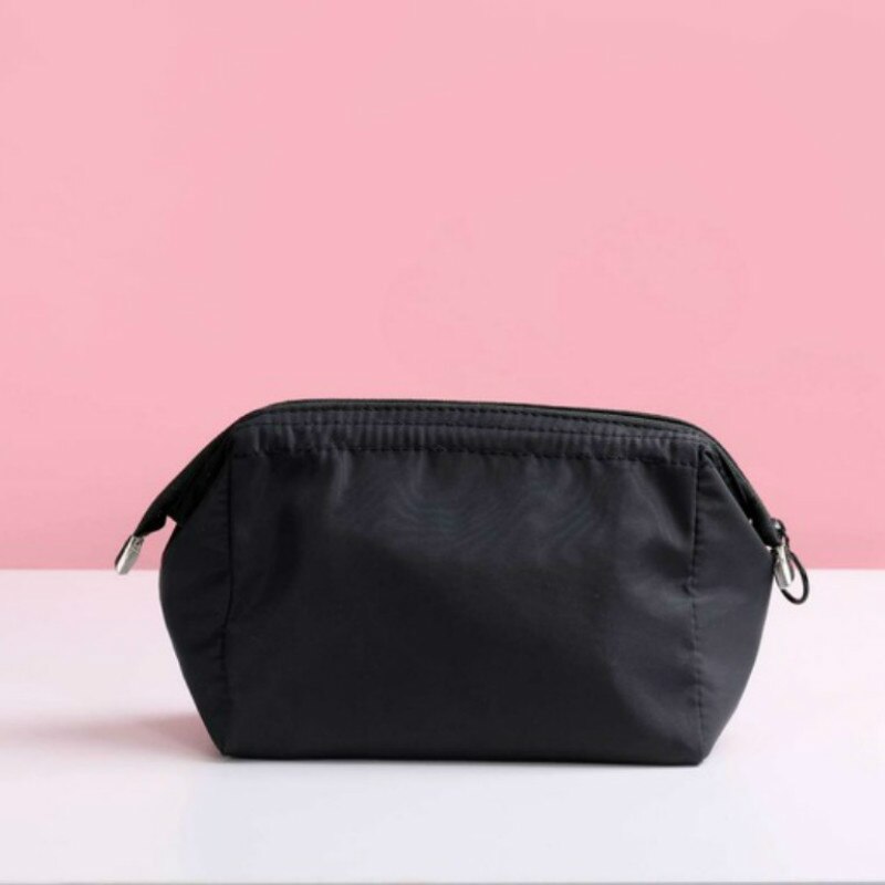 Neceser de viaje para maquillaje, bolsa de viaje para cosméticos, bolso de maquillaje, organizador, resistente al agua: Black