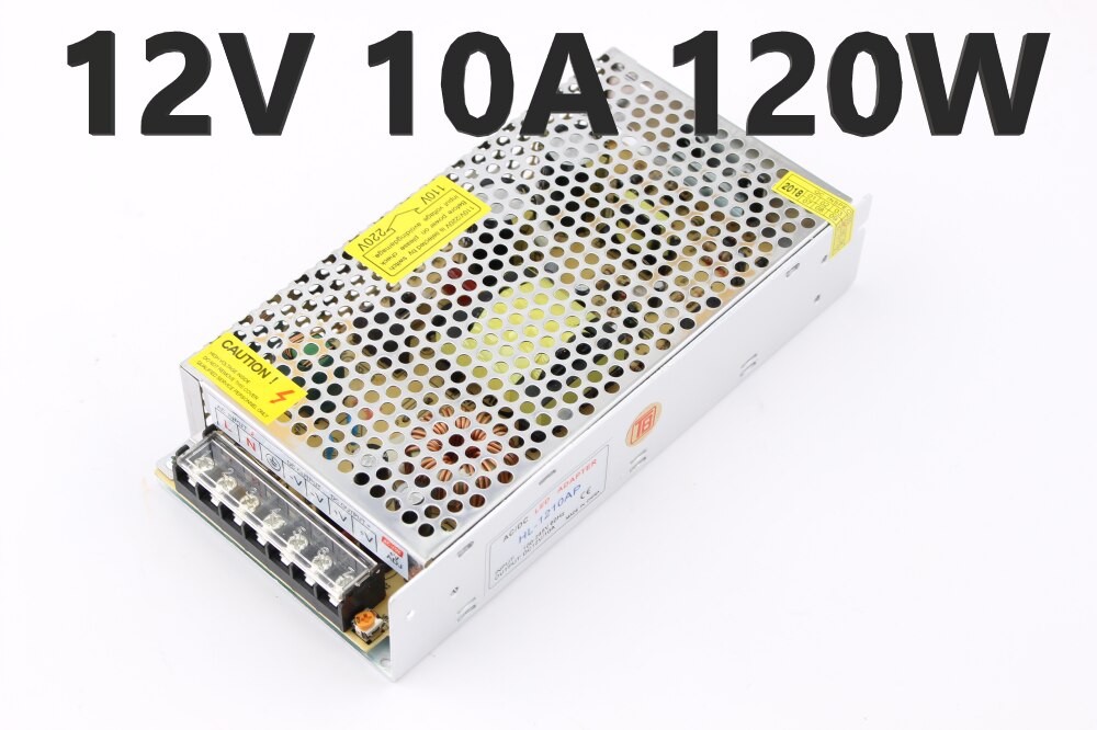 12V Power Supply AC 220V TO DC 12V 2A 3A 5A 10 15 20A Adapter 220 To 12v Power Supply Source 500w Led Transformer For Led Strip: 12V 10A 120W