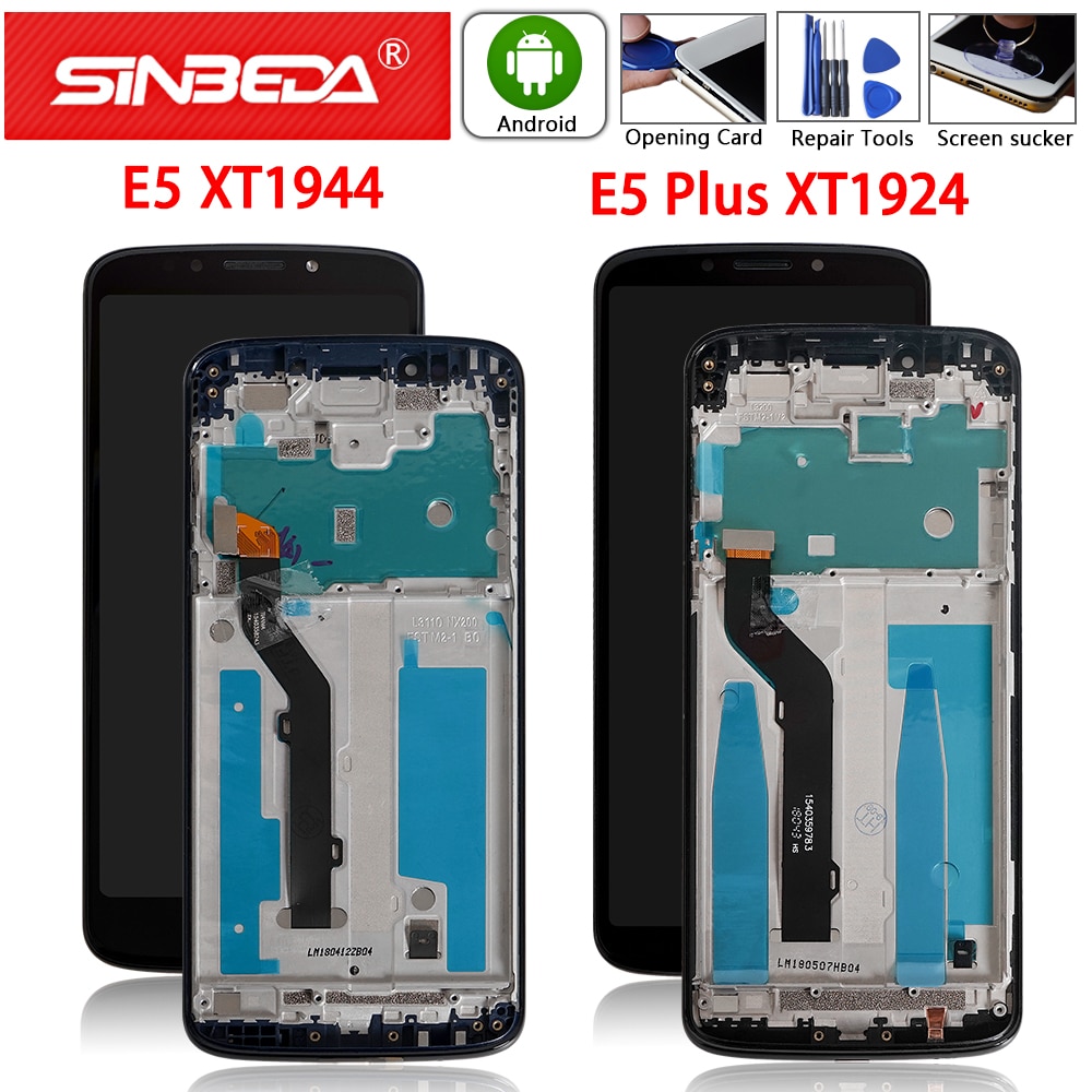 Original For Motorola Moto E5 Plus XT1924 LCD Display Touch Screen with Frame Digitizer For Moto E5 XT1944 LCD Screen with Frame