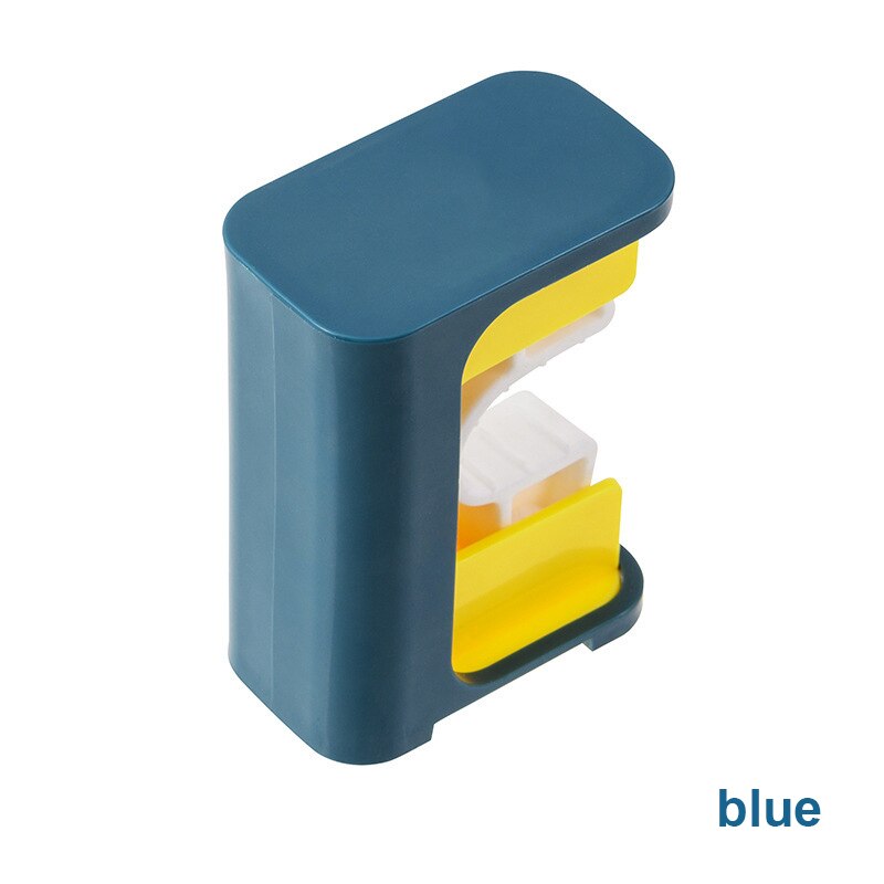 Hole Free Wall Mounted Mop Clip Toilet Traceless Mop Hook Bathroom Broom Rack Seat Mop Storage Clip Home Storage Organization: blue