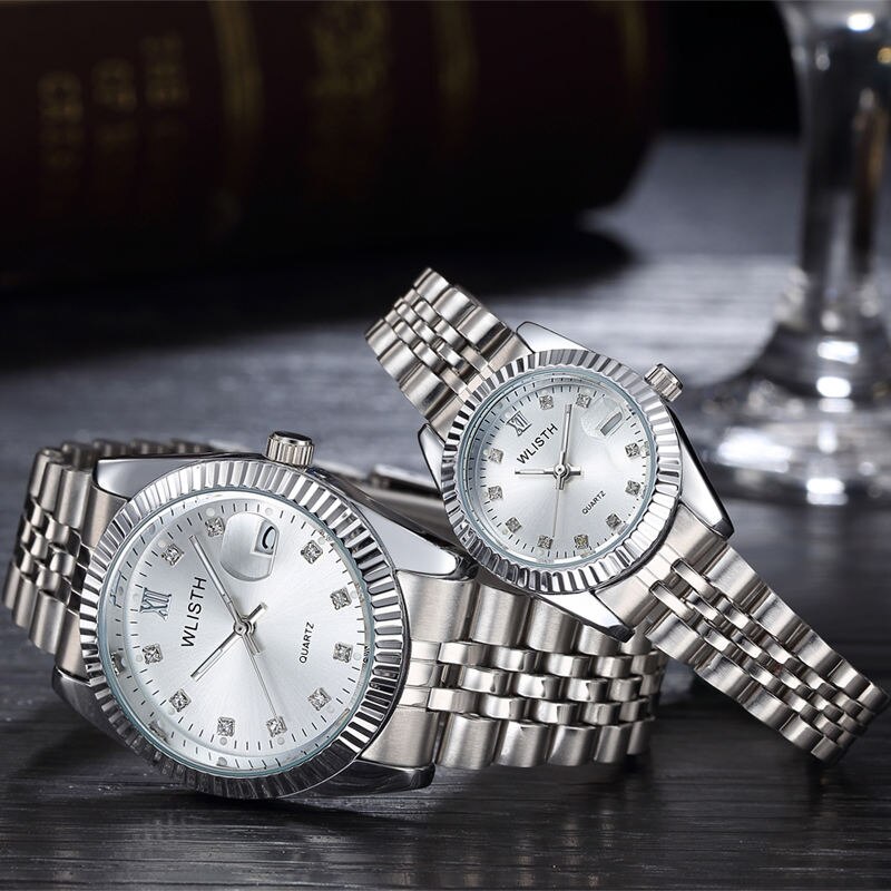 OLEVS Valentines Paar Paar Quartz Horloges Lichtgevende Kalender Datum