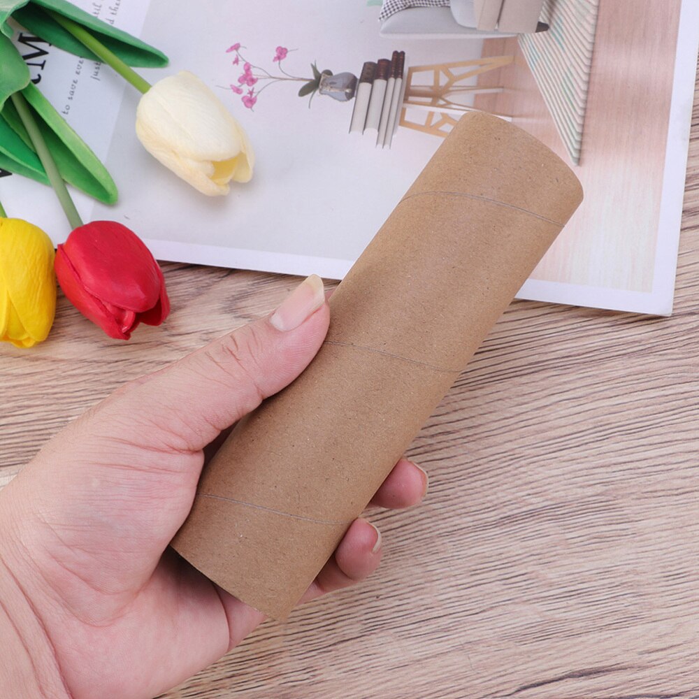 12pcs Kraft Paper Tubes Cardboard Tubes for Storage Art Drawings Posters Paintings Protector (White)