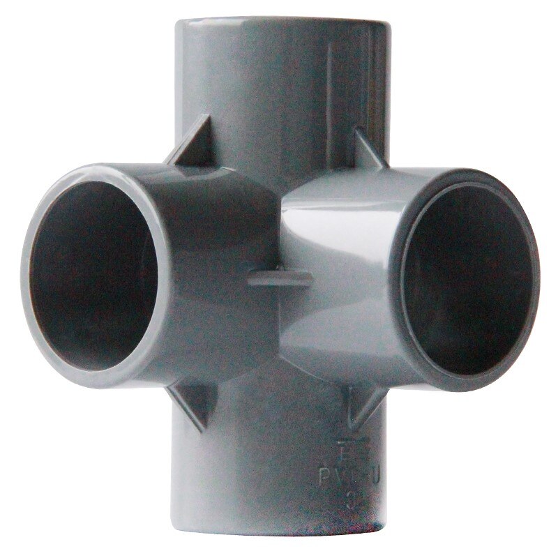 fast grå pvc rørfittings diy rett albue som tee koblinger plast skjøt rør kobling adapter 3/4/5/6 veier: 4 måter / Indre dia .32mm