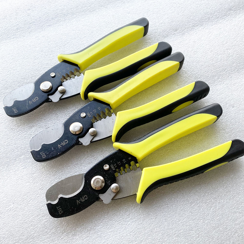 Kabel Strippen En Wire Cutter Tang Gebruikt Voor Kabel Installatie En Distributie In De Zonne-energie Systeem