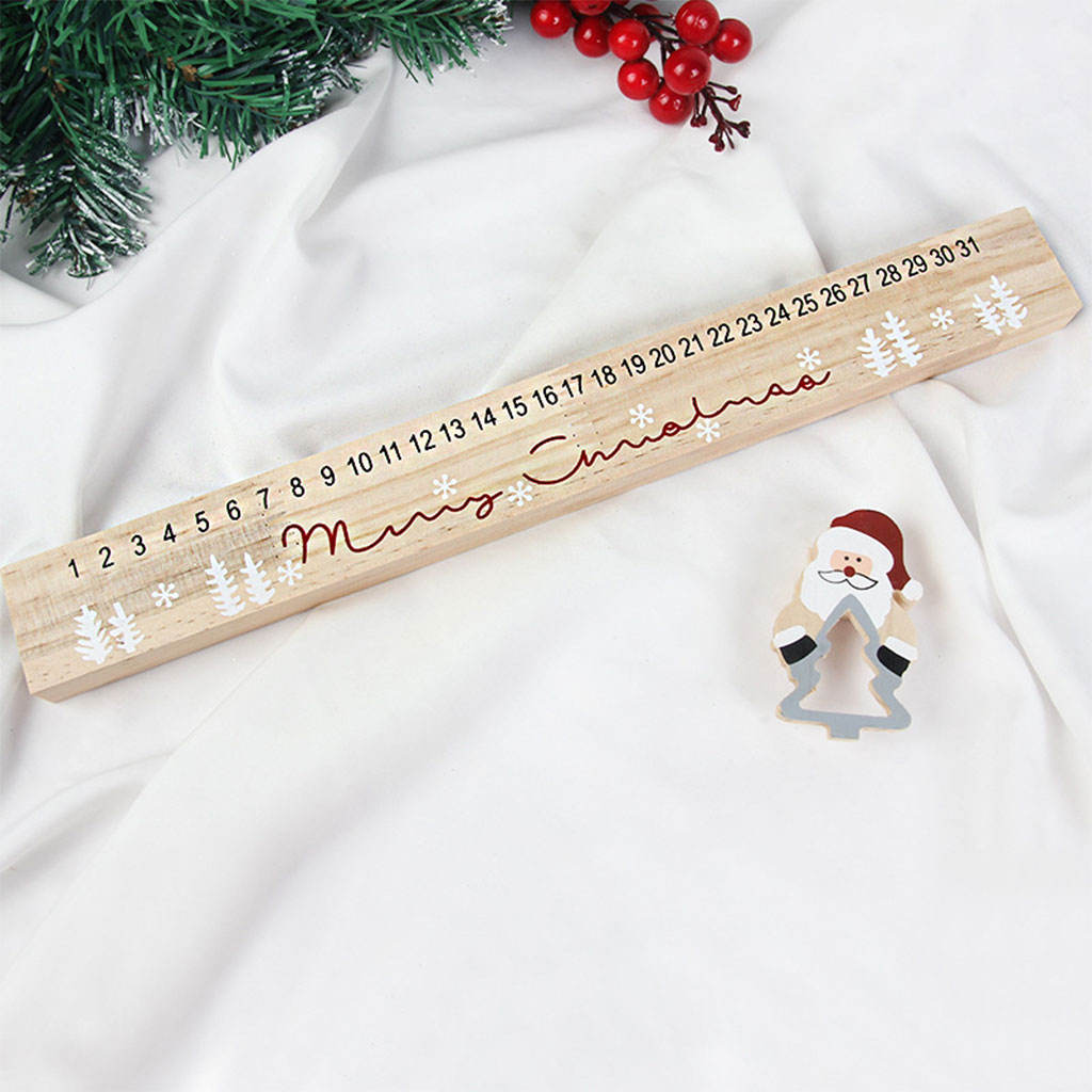 Diy Leuke Kerst Houten Cartoon Kerstman Advent Kalender Ornamenten