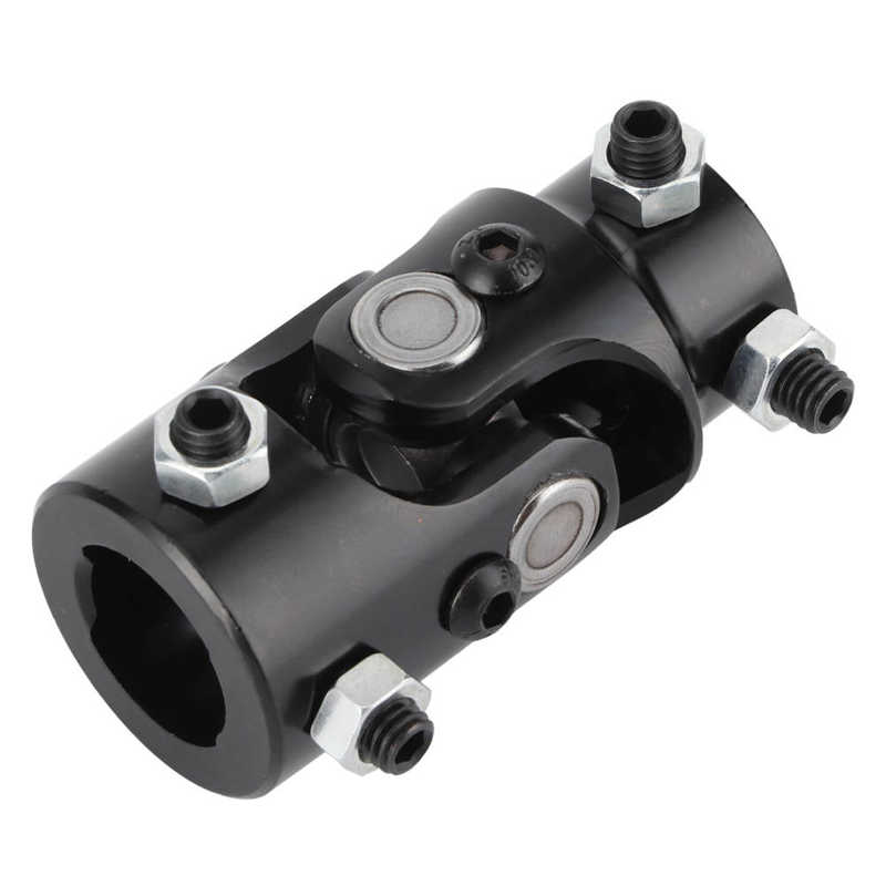 Universal Steering Shaft 3/4in Steering Shaft U Joint Stainless Steel Wear Resisitant Durable Black Universal Shaft Coupling
