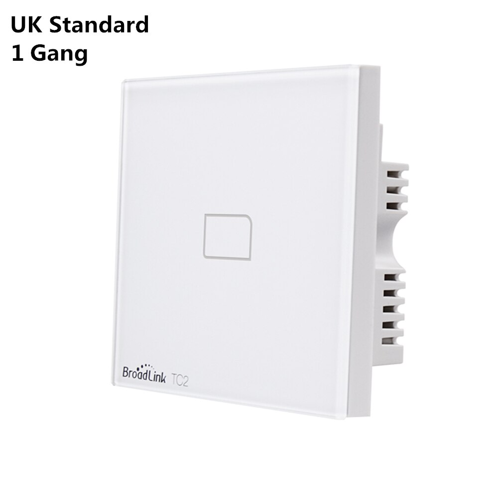 Broadlink wifi switch  tc2 lyskontakt væg uk eu touch panel 1/2/3 gang rm pro ir + rf fjernbetjening til alexa google home ifttt: Uk standard 1 bande