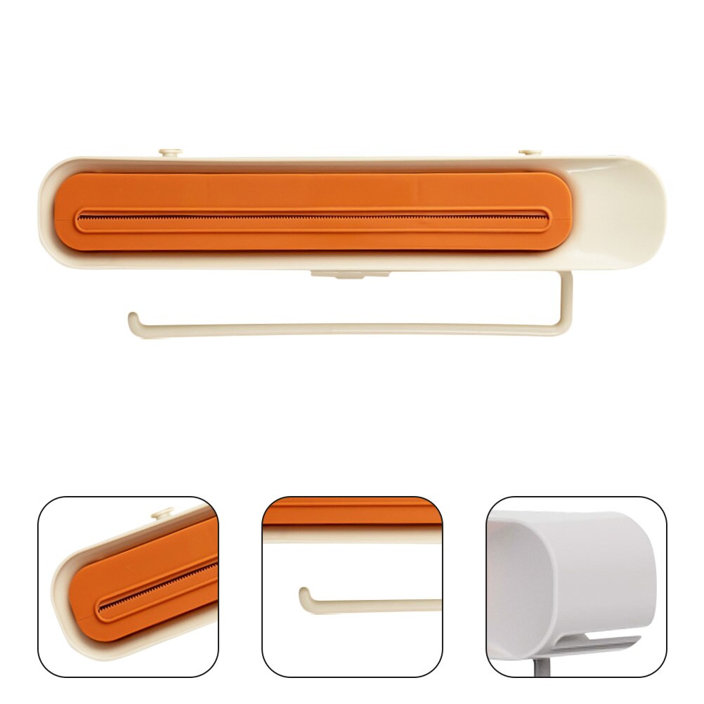 Kitchen Cling Wrap Cutter Plastic Wrap Cutting Box Home Cling Wrap Holder