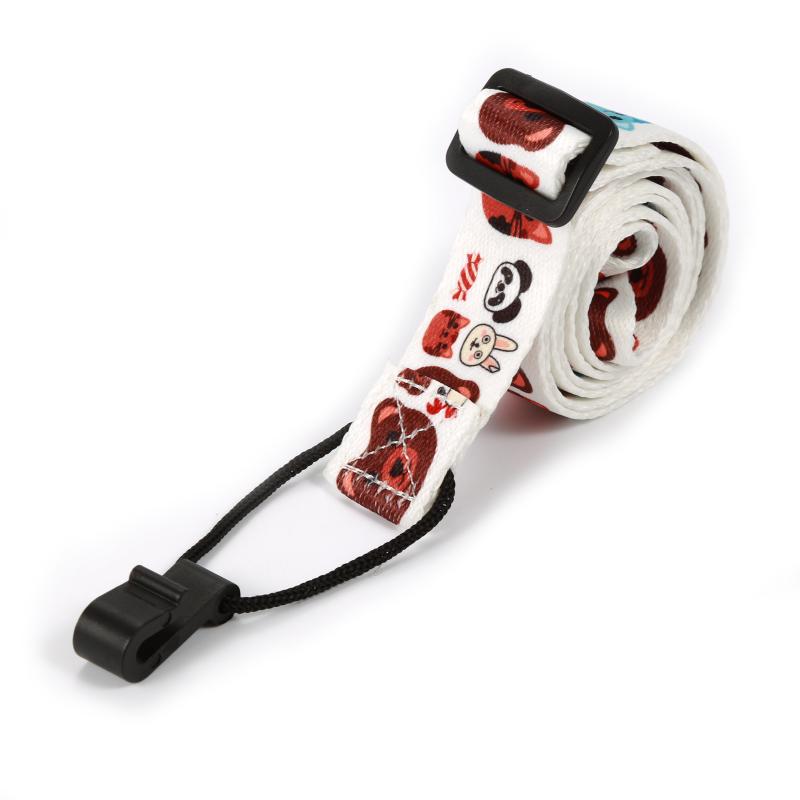 Ethnic Style Ukulele Guitar Halter Strap Durable Adjustable Printing Ribbon Clip-on Guitar Belt Sling Instrument Guitar Accessor