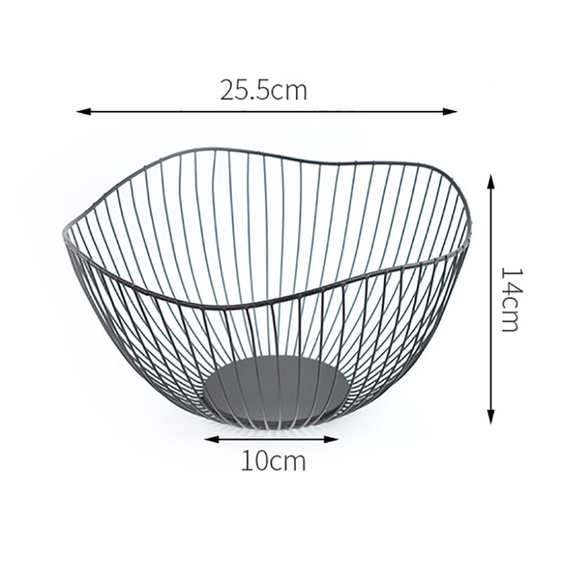Keuken Mand Container Kom Metalen Draad Mand Fruit Groente Opslag Kommen Afvoer Rek Snack Lade Ei Manden Opslag Kom: D