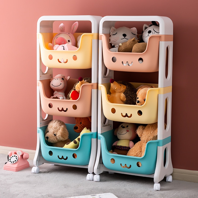 Spielzeug lagerung rack haushalt schlafzimmer trolley lagerung rack kinder der nacht finishing boden-zu-boden multi-stöckige lagerung rack