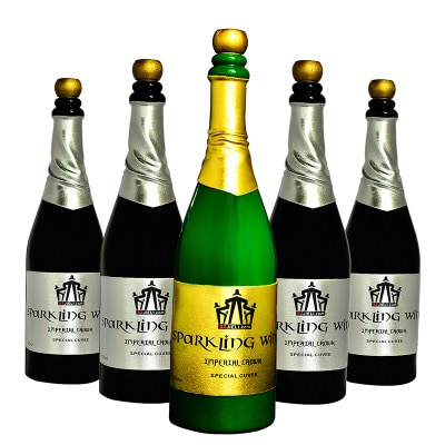 Vanishing Champagne Fles Goocheltrucs Latex ((Zwart Of Groen) wijn Fles Podium Close Up Magic Trick Props Gimmick