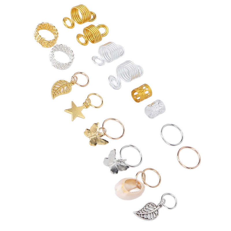 Haar Vlecht Ringen Decoratieve Modieuze Prachtige Metalen Haar Clips Ringen Voor Bruiloften Voor Armbanden