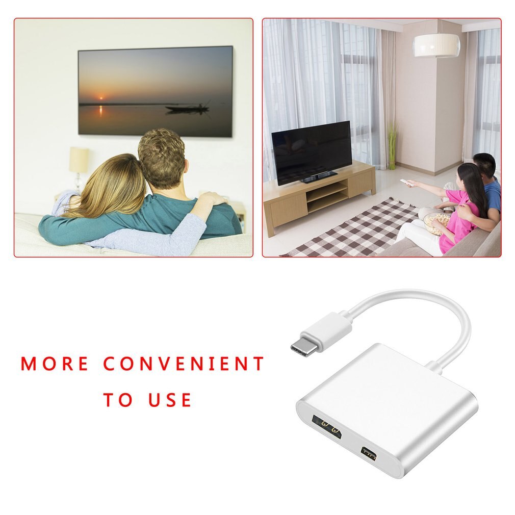 Type C Naar Dp Mini Hub Dp 4K * 2K Twee-In-een Docking Station Adapter voor Laptop Pc Voor Telefoon Macbook Hub